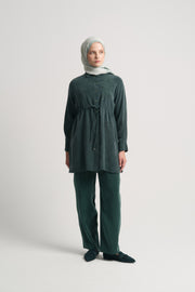 Lyocell Blend Gathered Waist Set - Petrol