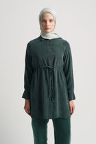 Lyocell Blend Gathered Waist Set - Petrol