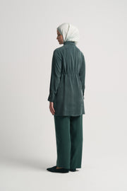 Lyocell Blend Gathered Waist Set - Petrol