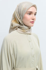 Fulya Pamuk Karışımlı Natural Eşarp - Sarı TUĞBA