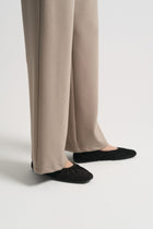 Viscose Blend Elastic-Waist Trousers - Sand