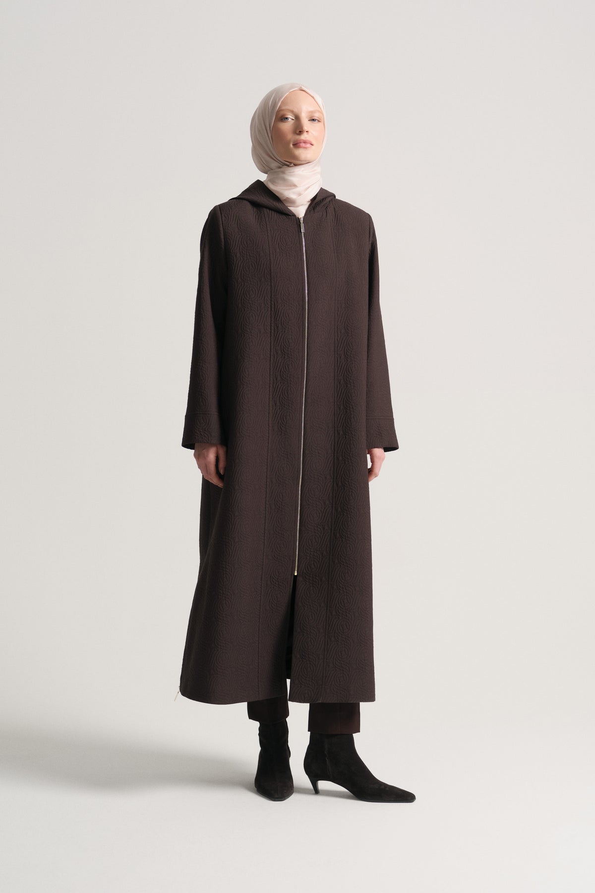 Full-Length Zip Robe - Brown