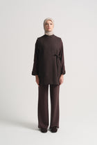 Side-Tie Vest - Brown