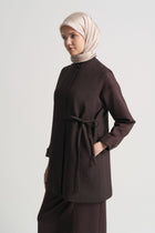 Side-Tie Vest - Brown
