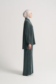 Lyocell Blend Relaxed Fit Suit - Petrol Blue