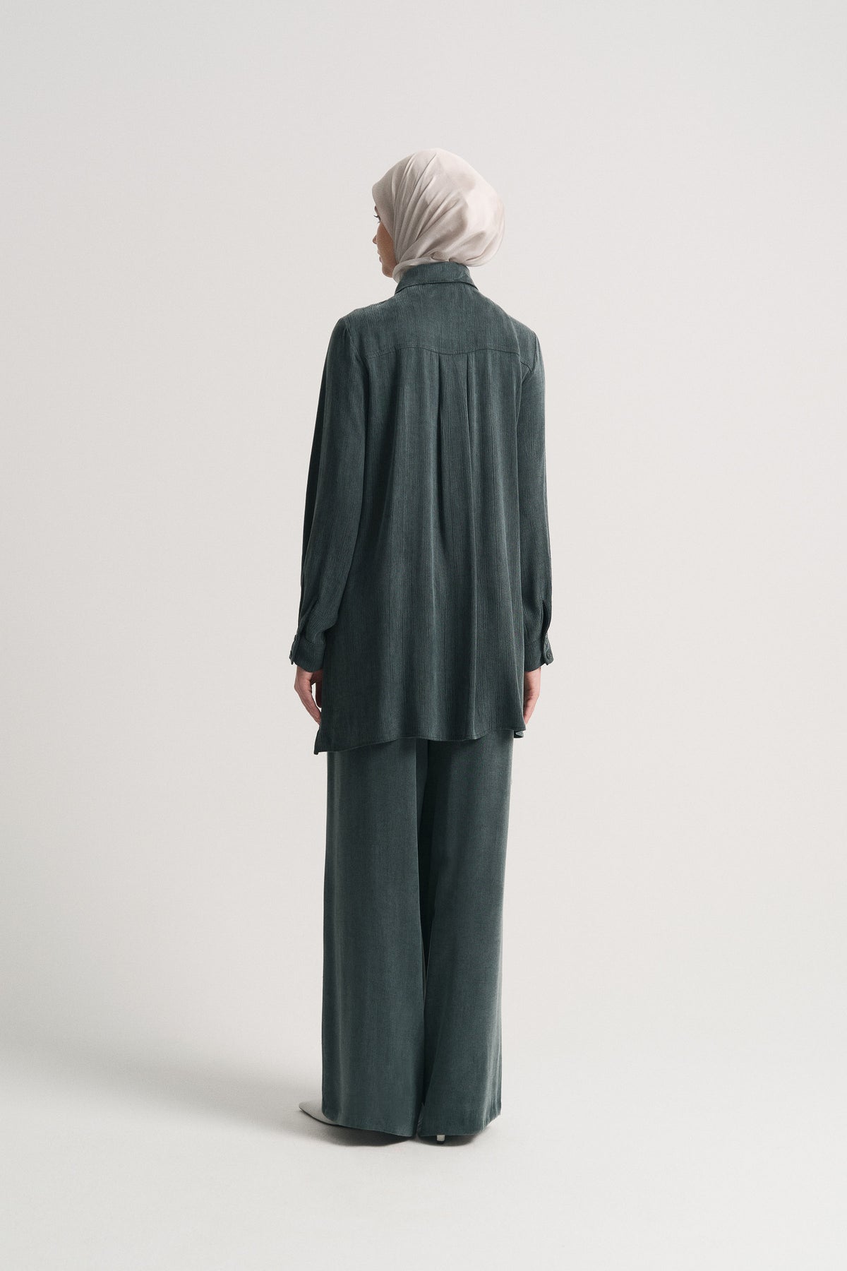 Lyocell Blend Relaxed Fit Suit - Petrol Blue
