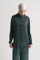 Lyocell Blend Relaxed Fit Suit - Petrol Blue