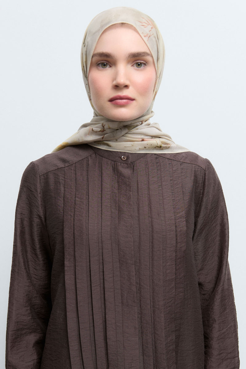 Fulya Pamuk Karışım Natural Şal - Sarı TUĞBA