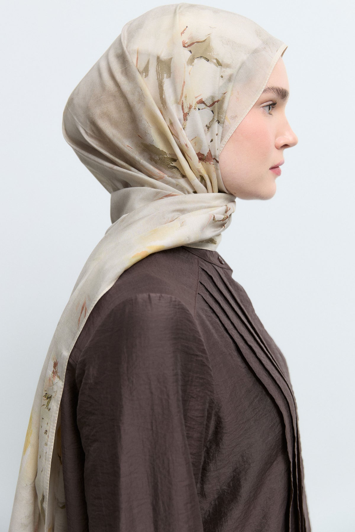 Fulya Pamuk Karışım Natural Şal - Sarı TUĞBA