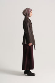 Belted Jacket - Brown