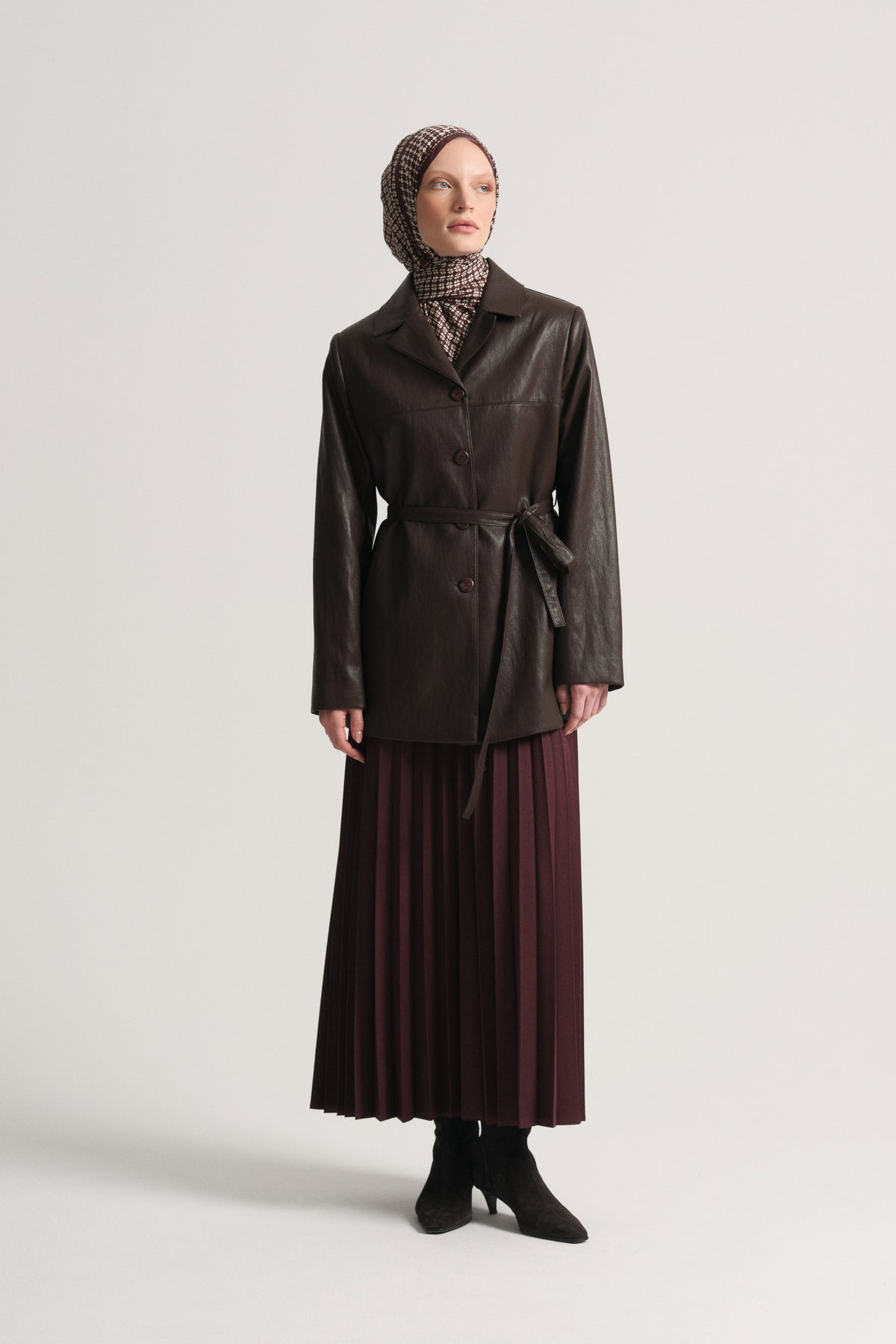 Belted Jacket - Brown