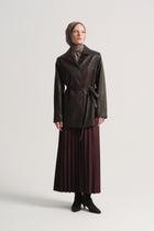 Belted Jacket - Brown
