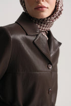Belted Jacket - Brown