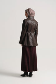 Belted Jacket - Brown