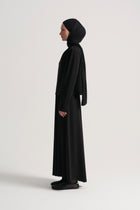 Collar-Detail Skirt Set - Black