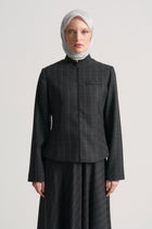 Stand-Collar Zip Jacket - Anthracite