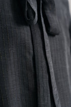 Lyocell Blend Shawl Collar Shirt - Black