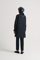 Lyocell Blend Side Slit Tunic - Dark Navy
