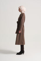 Belted Coat - Brown