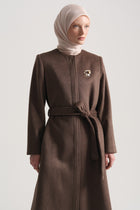 Belted Coat - Brown