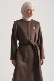 Belted Coat - Brown