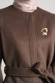 Belted Coat - Brown