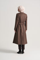 Belted Coat - Brown