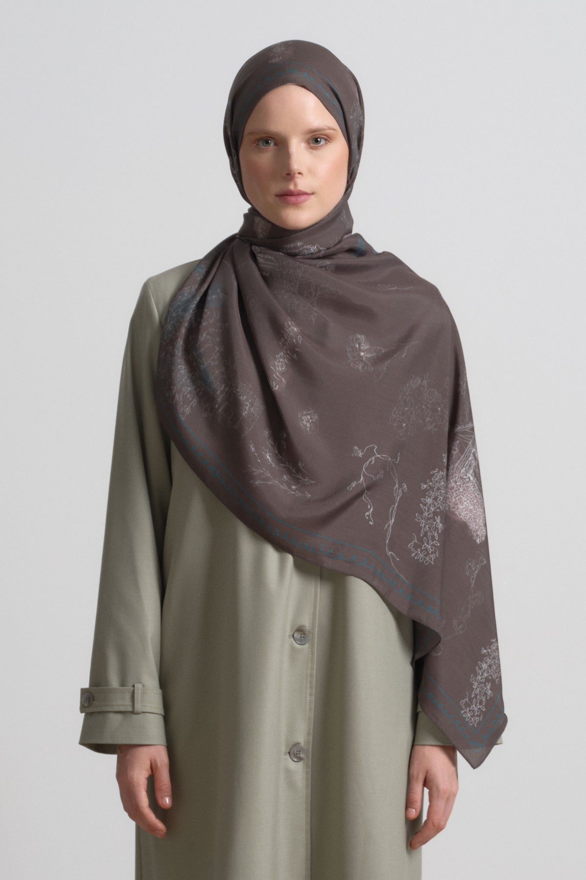 Life Viscose Blend Natural Shawl - Dark Brown