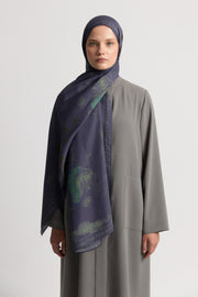Hayat Viscose Blend Natural Shawl - Purple