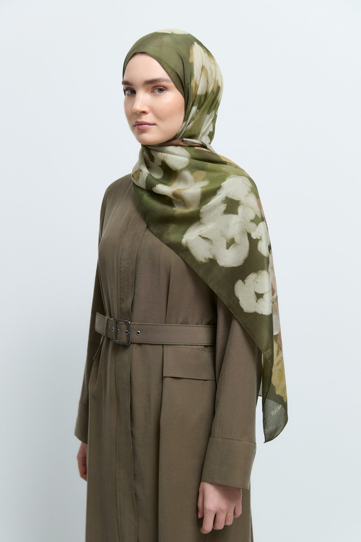 Mahperi Silk Blend Cotton Shawl - Green