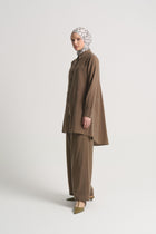 Lyocell Karışımlı Beli Lastikli Pantolon - Olive