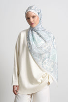 Beyhan Lyocell Blend Natural Shawl - Light Blue