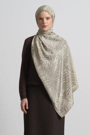 Nilda Lyocell Blend Natural Shawl - Çağla