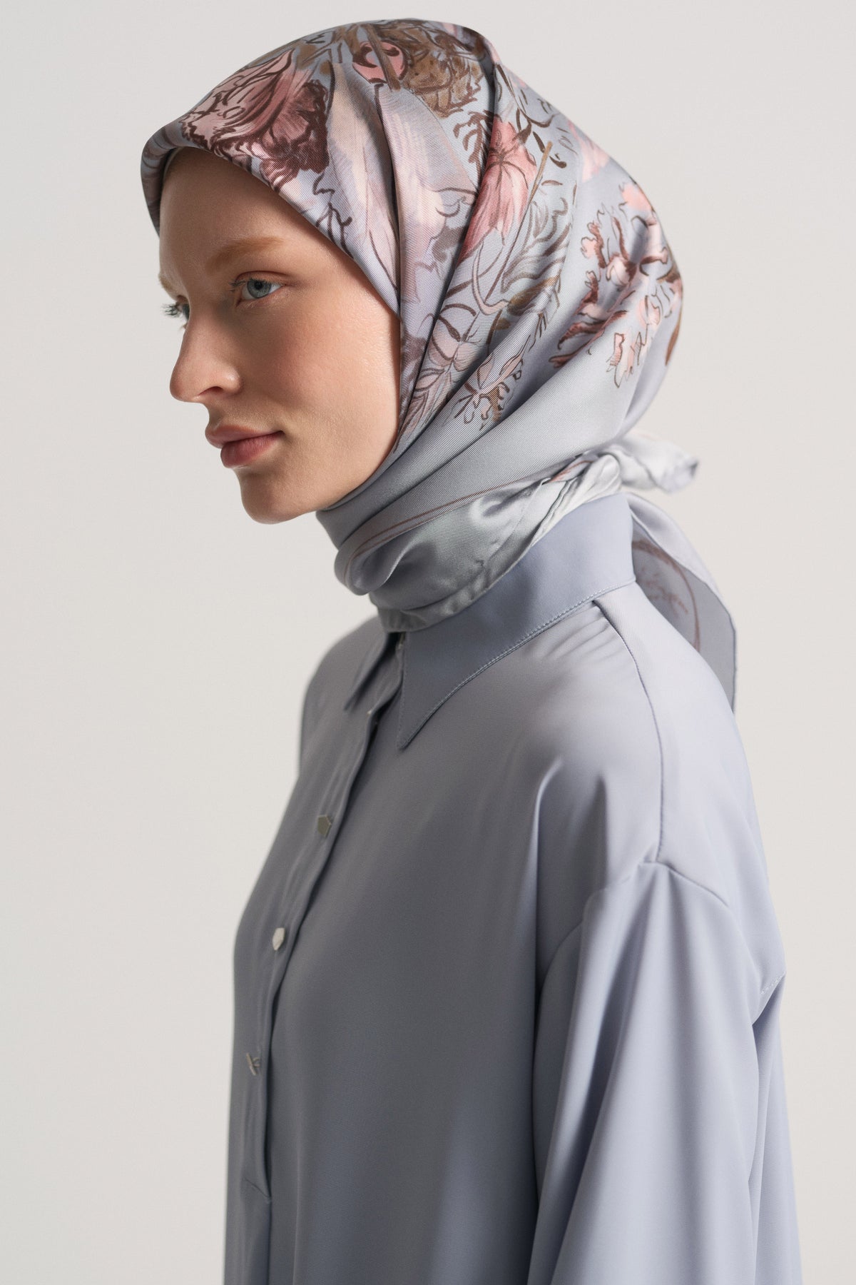 Rayiha %100 Twill İpek Eşarp - Havacı