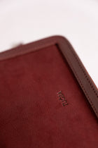 Deri Flap Süet Çanta - Bordo TUGBA