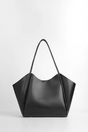 Geometrik Kanatlı Tote Çanta - Siyah TUĞBA