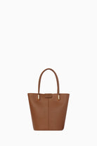 Ortası Dikiş Detaylı Kova Çanta - Taba TUGBA