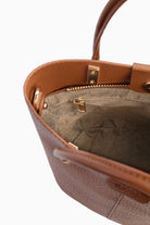 Ortası Dikiş Detaylı Kova Çanta - Taba TUGBA