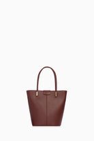 Ortası Dikiş Detaylı Kova Çanta - Bordo TUGBA