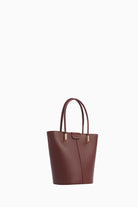 Ortası Dikiş Detaylı Kova Çanta - Bordo TUGBA