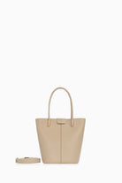 Ortası Dikiş Detaylı Kova Çanta - Vizon TUGBA