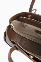 Örgü Detaylı Askılı Çanta - Kahve TUGBA