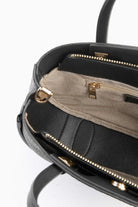 Örgü Detaylı Askılı Çanta - Siyah TUGBA