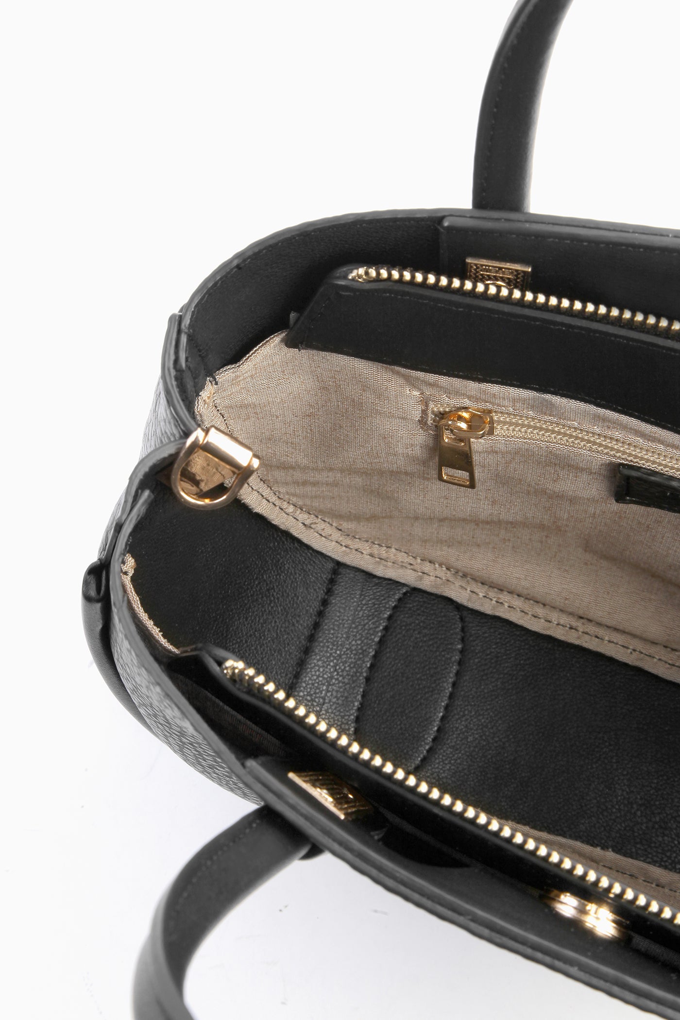 Örgü Detaylı Askılı Çanta - Siyah TUGBA