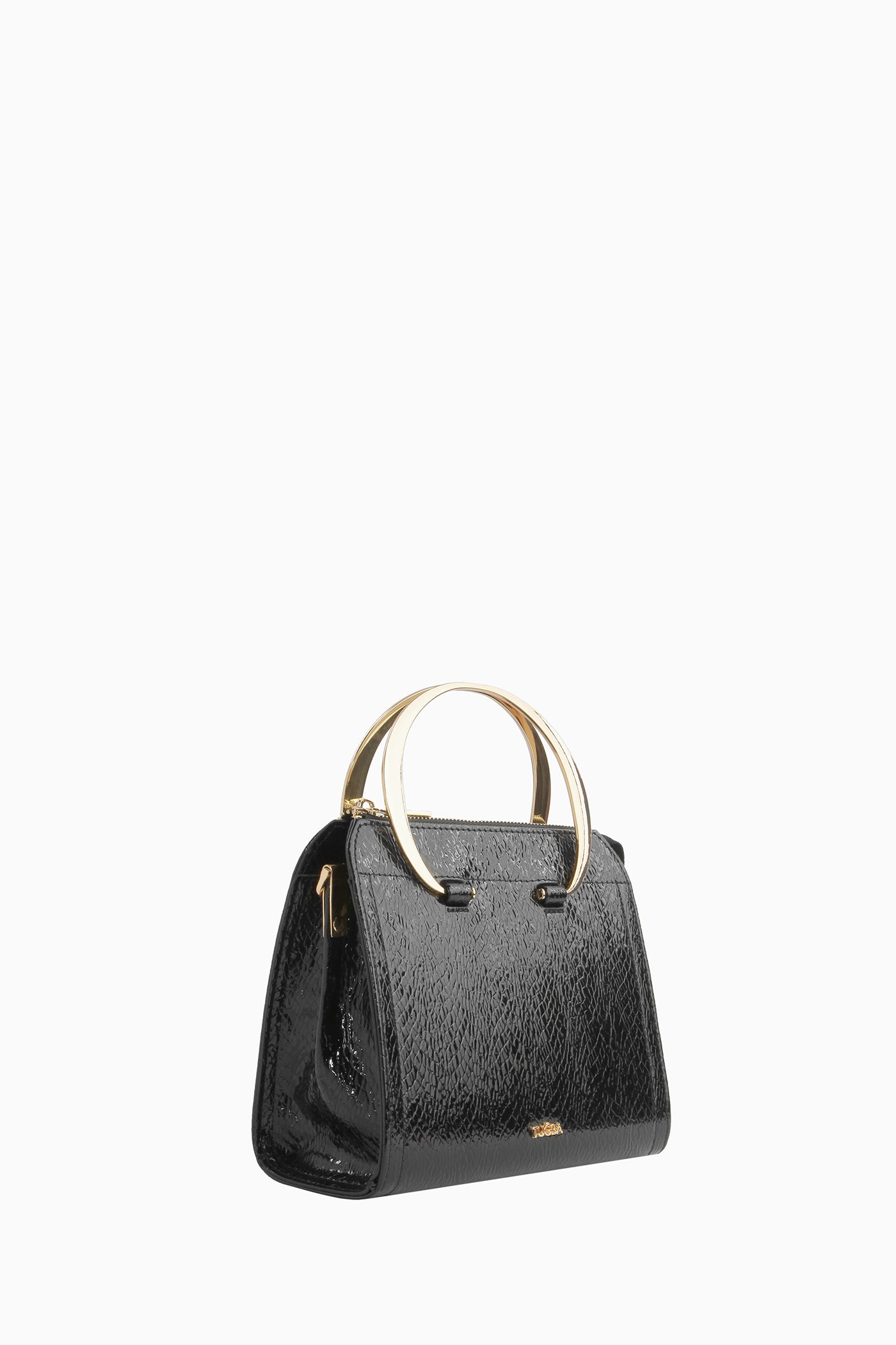 Gold Kulplu Çanta - Siyah TUGBA