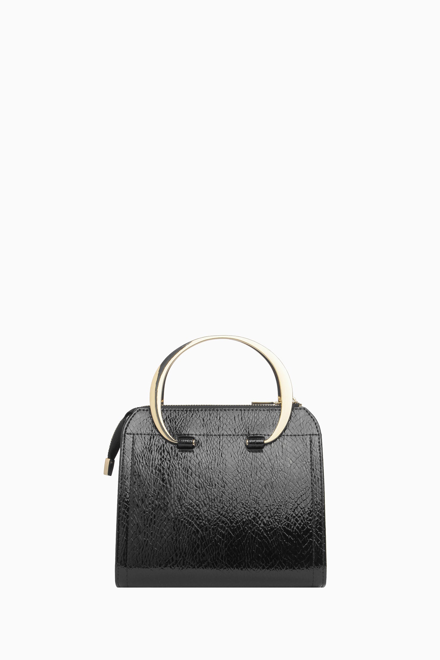 Gold Kulplu Çanta - Siyah TUGBA