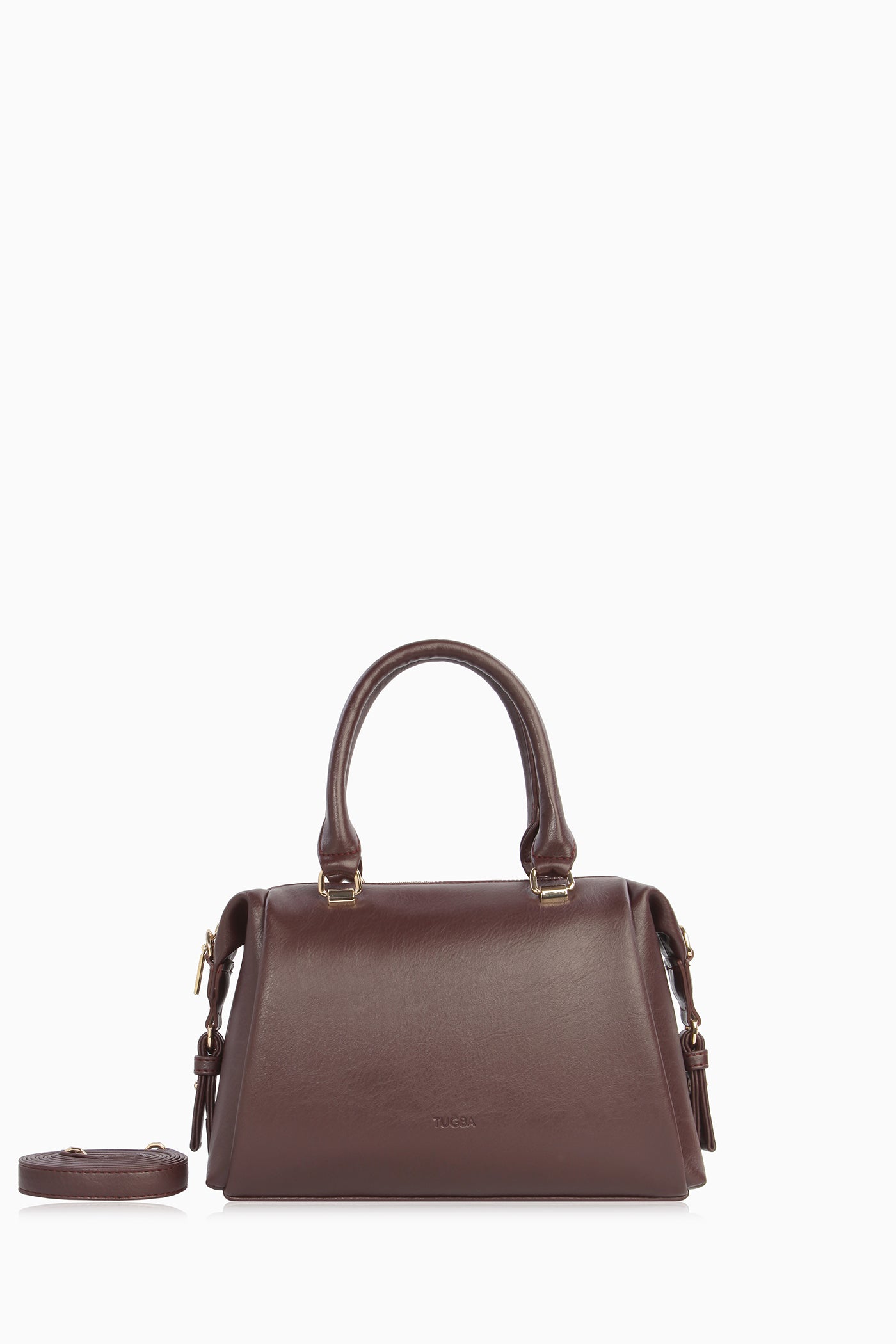 Arkası Fermuar Detaylı Çanta - Bordo TUGBA