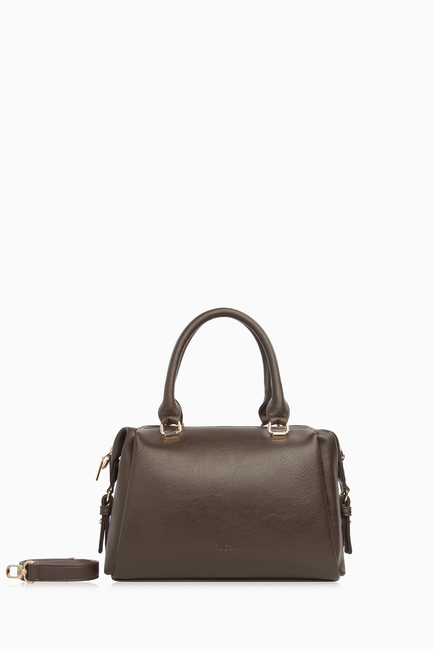 Arkası Fermuar Detaylı Çanta - Acı Kahve TUGBA