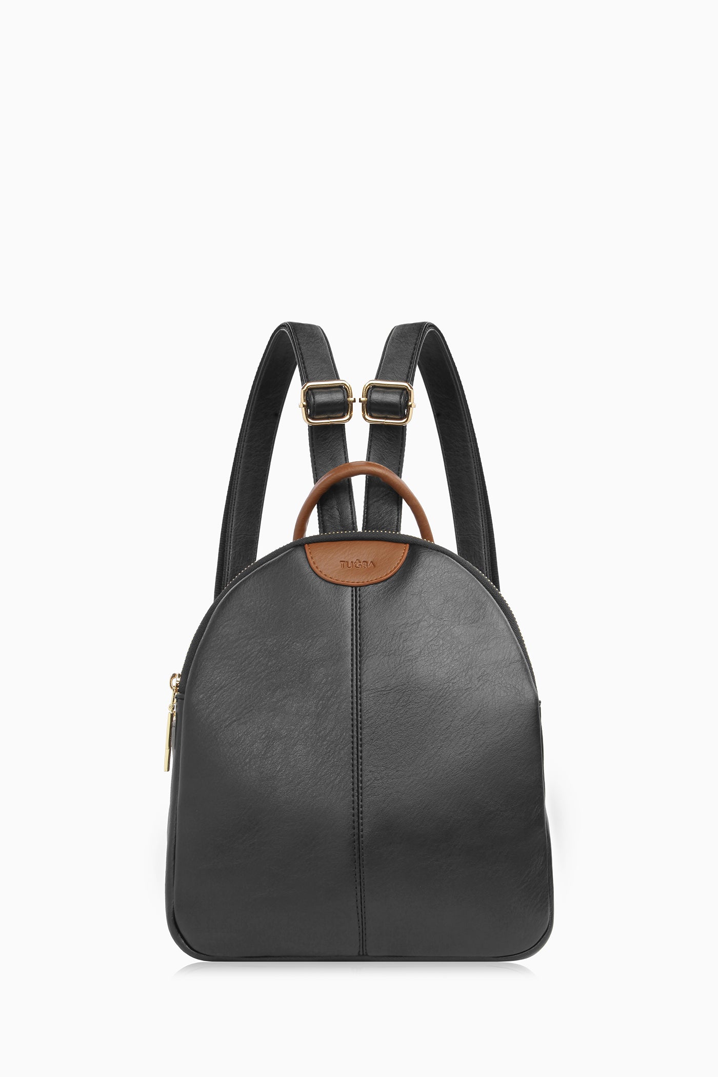 Kulplu Sırt Çantası - Siyah TUGBA