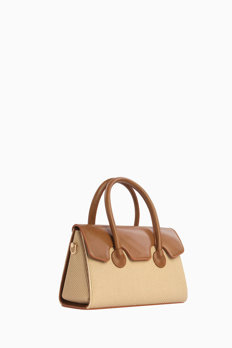 Kapaklı Minimal Çanta - Bej TUGBA